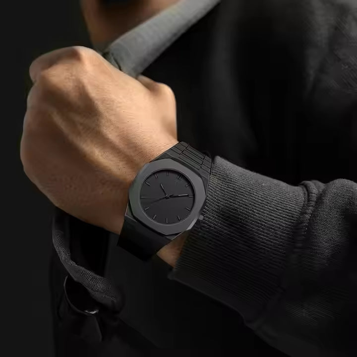 Black Arabic Aura Watch – Minimalist Luxury for Everyday Wear