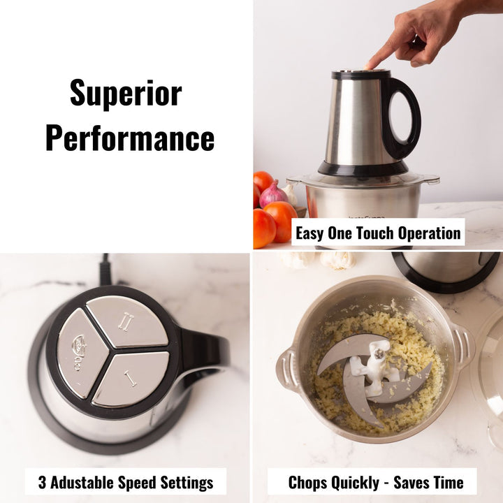 High‑Speed Stainless‑Steel Chopper Machine – 2‑Speed Electric Food Processor