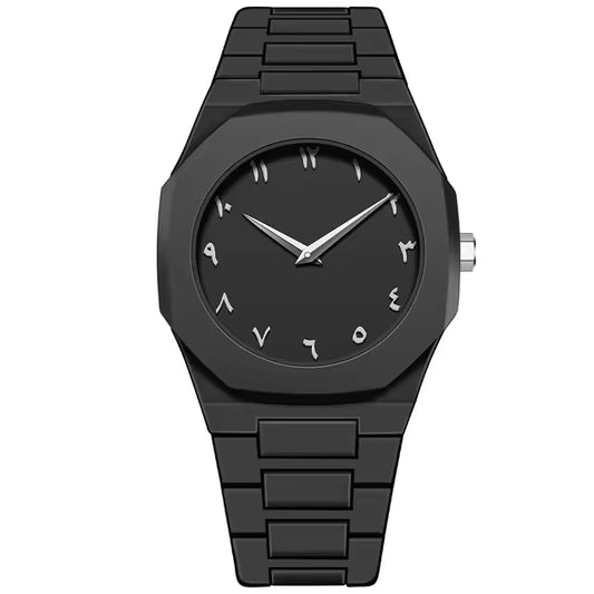 Black Arabic Aura Watch – Minimalist Luxury for Everyday Wear